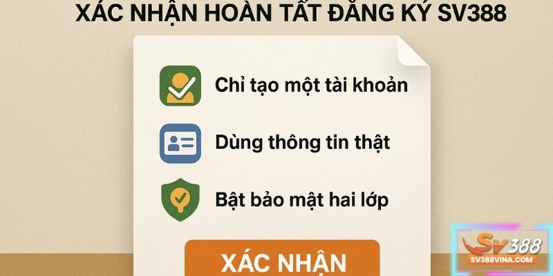 Các lưu ý khi đăng ký tài khoản giúp đảm bảo bảo mật và hợp lệ.