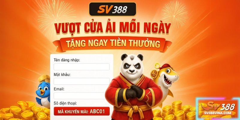 Form đăng ký SV388 yêu cầu thông tin cơ bản và dễ thực hiện.