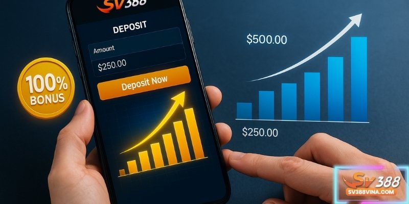 Ưu đãi tặng 100% giá trị nạp lần đầu tại SV388